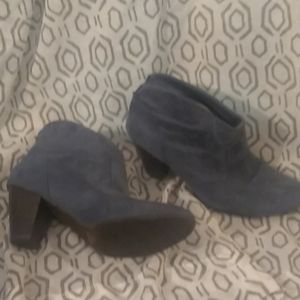 Ankle boots, blue suede